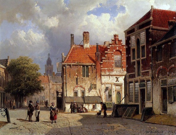 Town Square by Willem Koekkoek